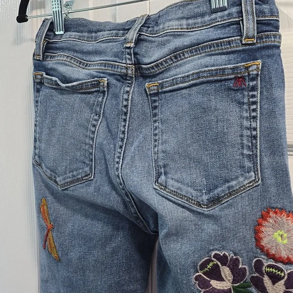 MM Vintage Embroidered Light Blue Denim Flare Jeans - Picture 9 of 14